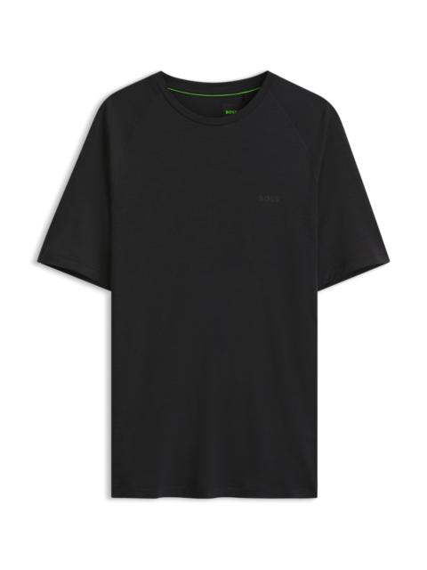 BOSS WOOL-BLEND T-SHIRT WITH QUICK-DRY PERFORMANCE