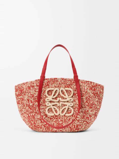 Loewe Medium Eclipse basket in raffia and calfskin