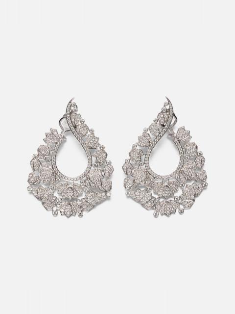 ANANYA Scatter Lotus 18kt white gold earrings with diamonds