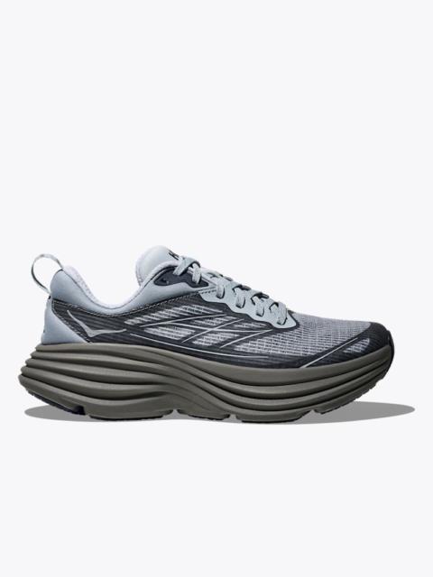 HOKA Stealth/Tech Bondi 8 Caged Shoes in Washed Blue/Mineral Blue