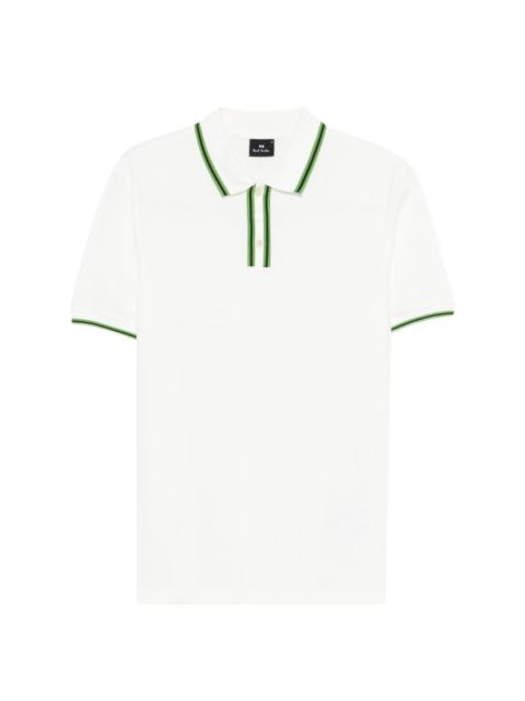 Paul Smith striped collar polo shirt