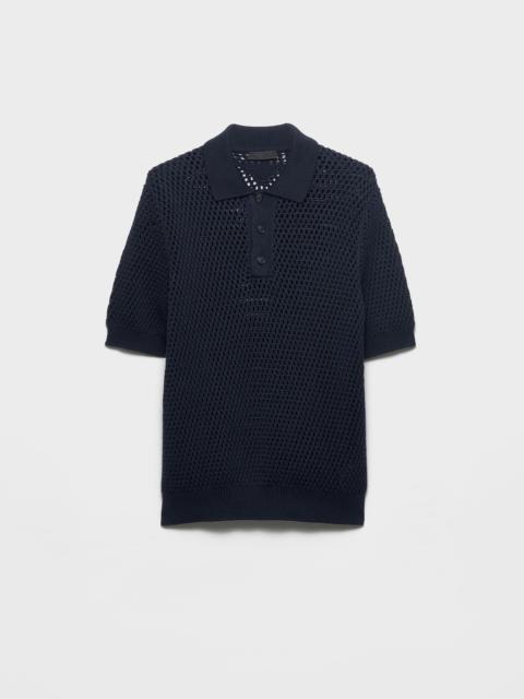 Prada Linen and cotton polo shirt