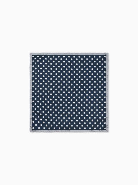 GIORGIO ARMANI PRINTED SILK POCKET SQUARE