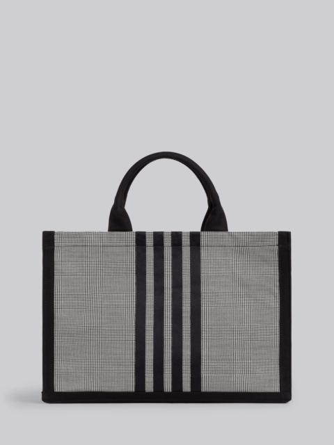 Thom Browne Black and White Wool Prince of Whales Print Tote