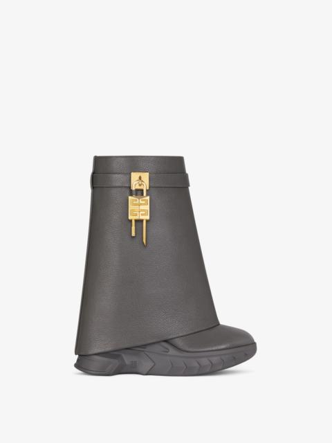 Givenchy SHARK LOCK BIKER ANKLE BOOTS IN GRAINED LEATHER