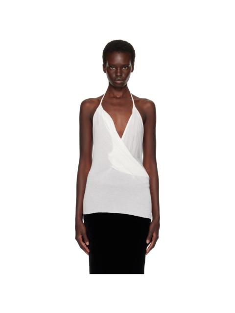 Rick Owens Off-White Tower Draped Top