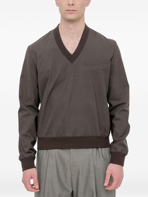 MM6 Maison Margiela v-neck long-sleeve t-shirt