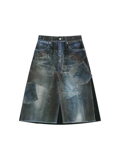 Andersson Bell Illusion Patchwork Denim Skirt