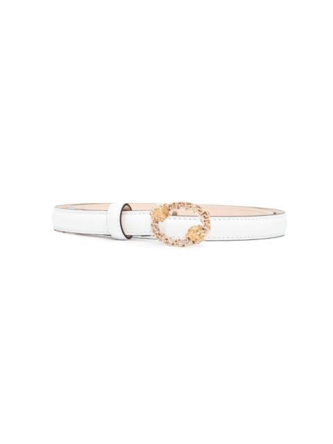VERSACE Medusa crystal-embellished leather belt