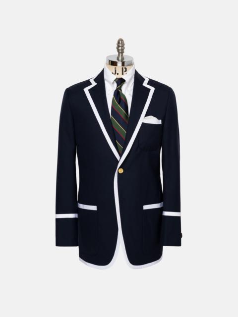 J. PRESS MADE-IN-USA NAVY TIPPED CLUB BLAZER