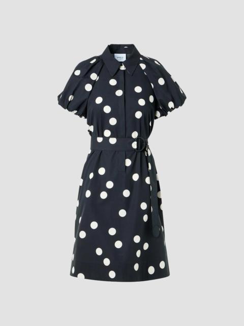 AKRIS Women's Polka Dot Poplin Minidress - Black Cream