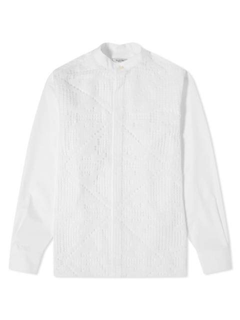 Valentino Valentino Mandarin Collar Macrame Shirt