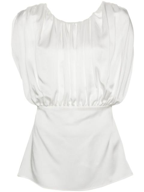 Jil Sander ruched-detailed sleeveless blouse