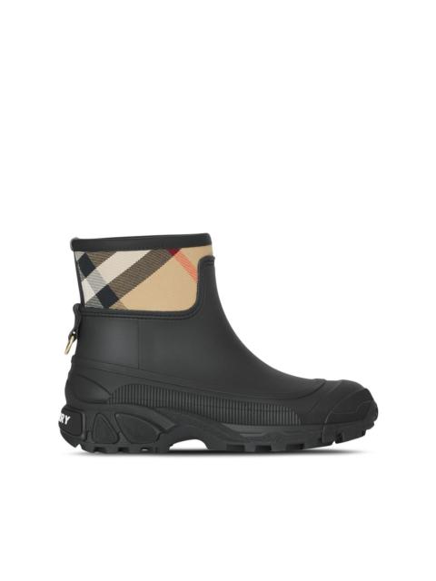 Burberry check-panel ankle boots