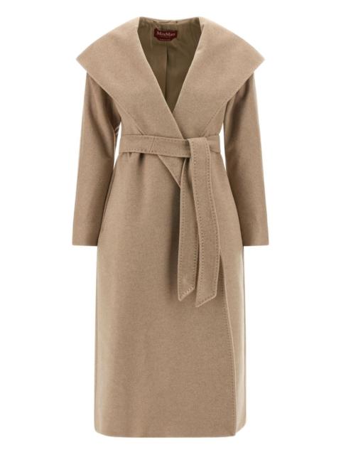Max Mara hooded knotted coat