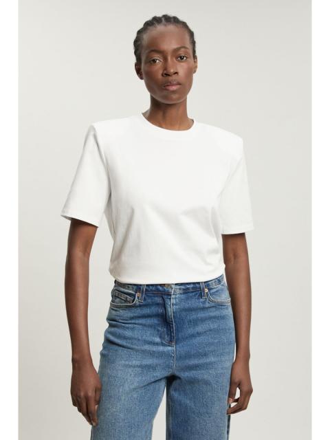 KAREN MILLEN Power Shoulder Jersey T-Shirt