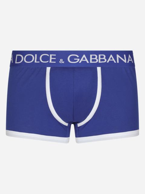 Dolce & Gabbana Two-way stretch jersey boxers with contrasting piping