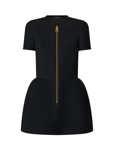 Louis Vuitton Zip-Up Wool-Silk Cady Dress