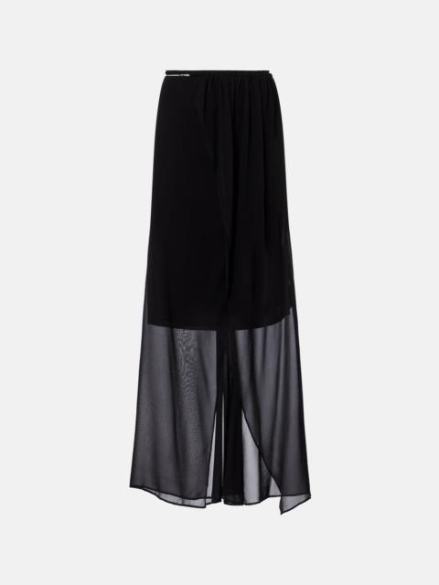 CHRISTOPHER ESBER Chain-detail silk georgette wrap skirt