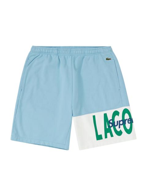 Supreme Supreme LACOSTE Logo Panel Sweatshort Light Blue