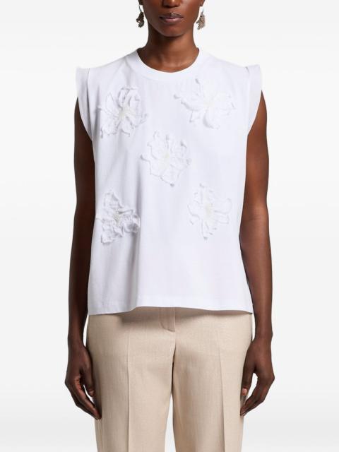PESERICO floral-appliqué top
