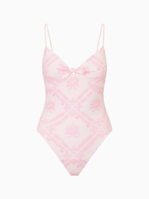 LoveShackFancy Zyra One-Piece Toile Print Swimsuit