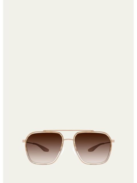 BARTON PERREIRA Men's Rizzo Acetate Aviator Sunglasses