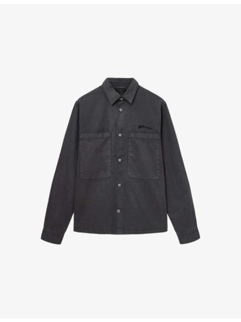 ALLSAINTS Rohdi Logo-Embroidered Long-Sleeve Woven Overshirt