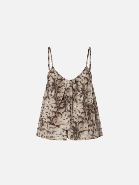 PINKO TOP WITH SPAGHETTI STRAPS AND SNAKE PRINT