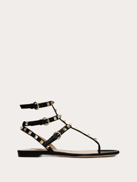 Valentino Rockstud Calfskin Flat Flip-Flop Sandal