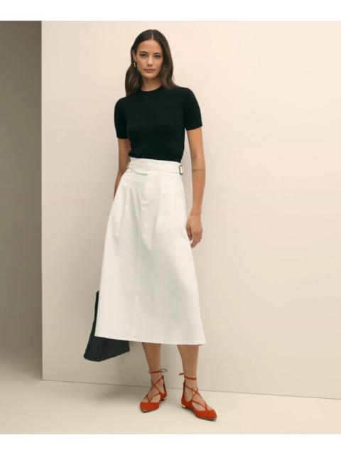 Brooks Brothers Gurkha Pleated Skirt in Cotton Blend