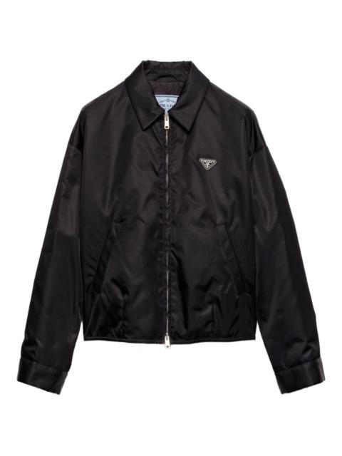 Prada triangle-logo shirt-collar shirt jacket