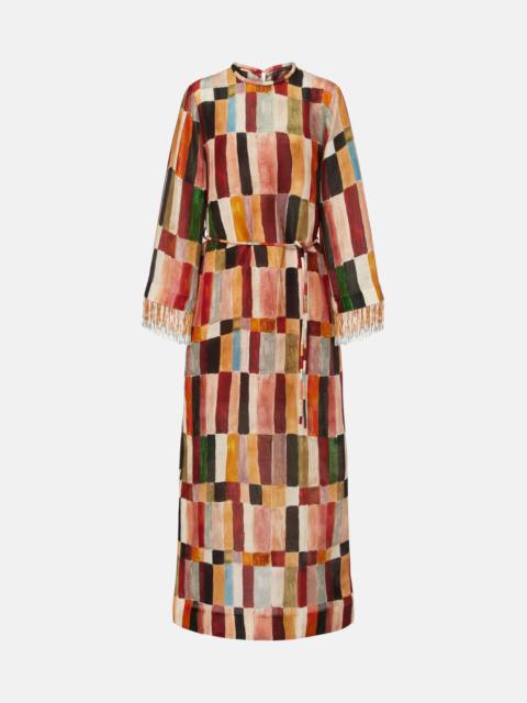 ALÉMAIS x LRNCE Marjorelle linen and silk maxi dress