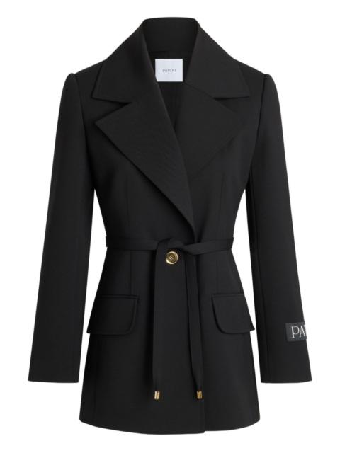 PATOU single-breasted belted wool jacket