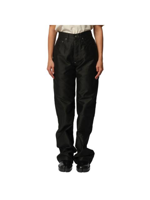 Maison Margiela Cotton Satin 5 Pocket Pants in Black