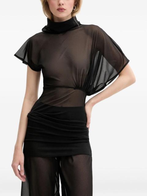 Rick Owens Lilies sheer high-neck top