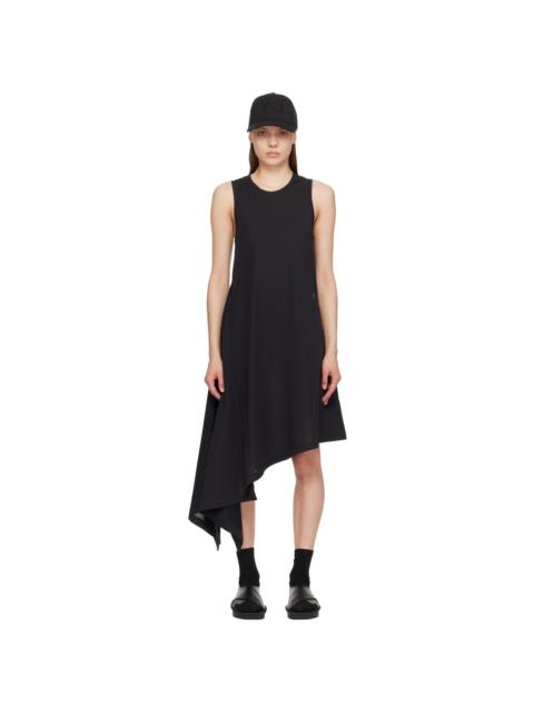 Y-3 Black Asymmetrical Midi Dress