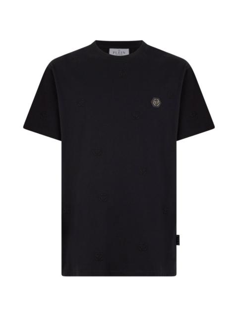 PHILIPP PLEIN monogram-embroidered T-shirt