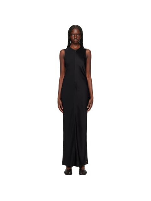 AMI Paris Black Straight Maxi Dress