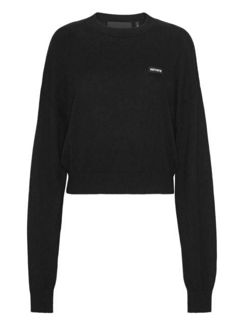 ROTATE crew-neck merino-cashmere blend sweater