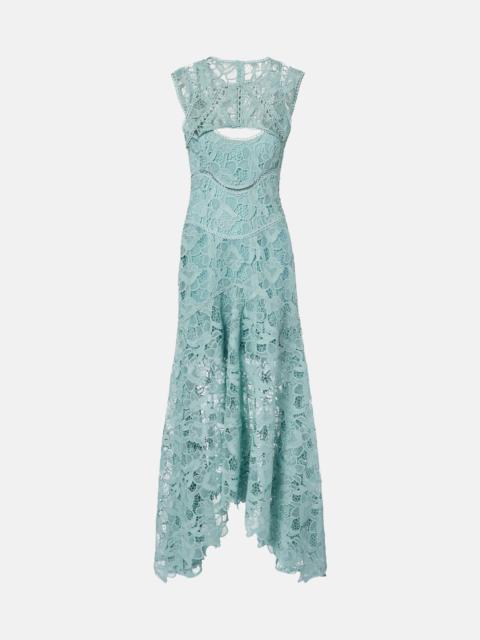 COSTARELLOS Janica silk lace gown