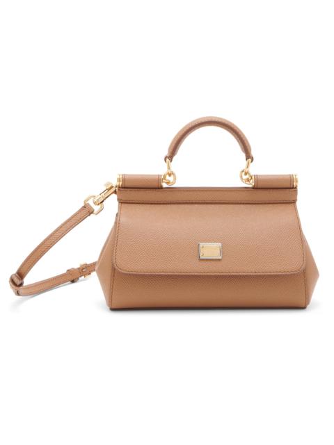 Dolce & Gabbana Women's Sicily Mini Leather Top Handle Bag - Caramello
