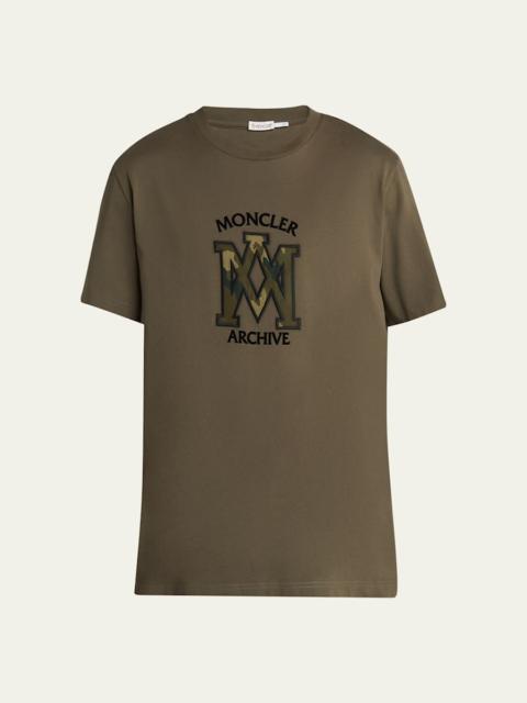 Moncler Men's Camouflage Logo Crewneck T-Shirt
