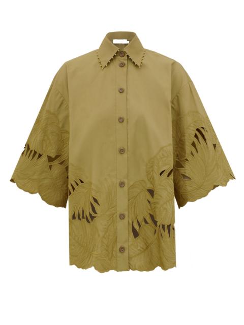Zimmermann MAHON EMBROIDERED SHIRT