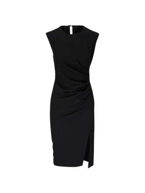 ruched midi dress