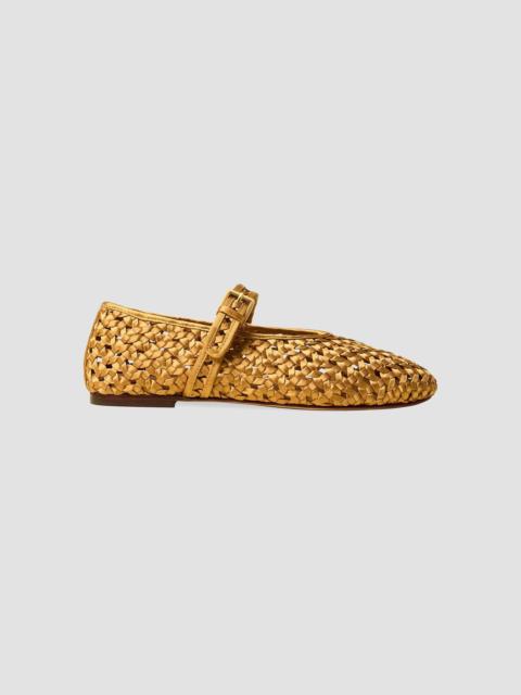 NAGHEDI Women's Sydney Satin Mary Jane Flats - Ore