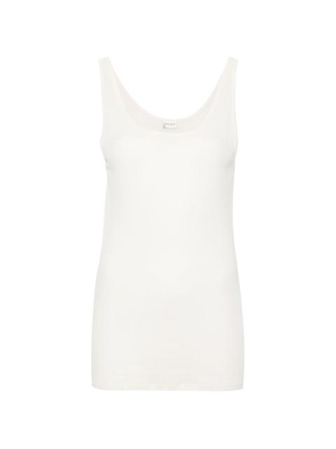 SAINT LAURENT TANK TOP IN CASHMERE, WOOL, AND SILK | ysl