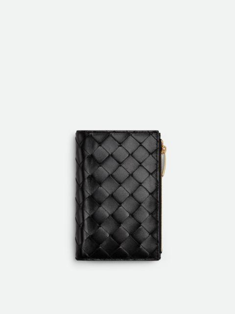 Medium Intrecciato Bi-Fold Zip Wallet