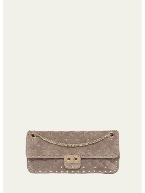 Valentino Quilted Rockstud Suede Shoulder Bag