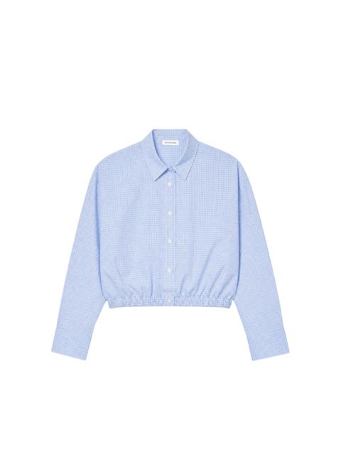 The Frankie Shop Lison Cropped Shirt - Checked Blue